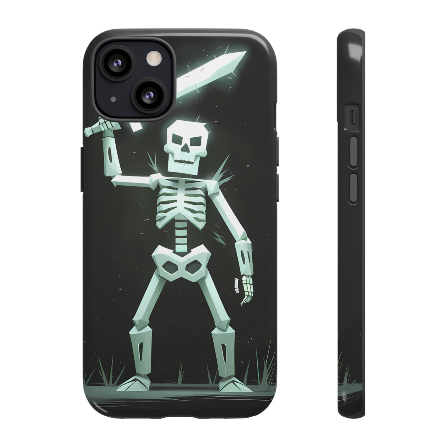 Geometric Skeleton Swordsman - Smartphone Tough Cases