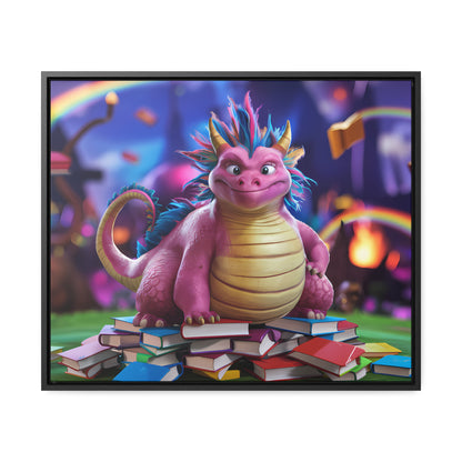 "Guardian of the Magical Library" - Gallery Canvas Wraps, Horizontal Frame