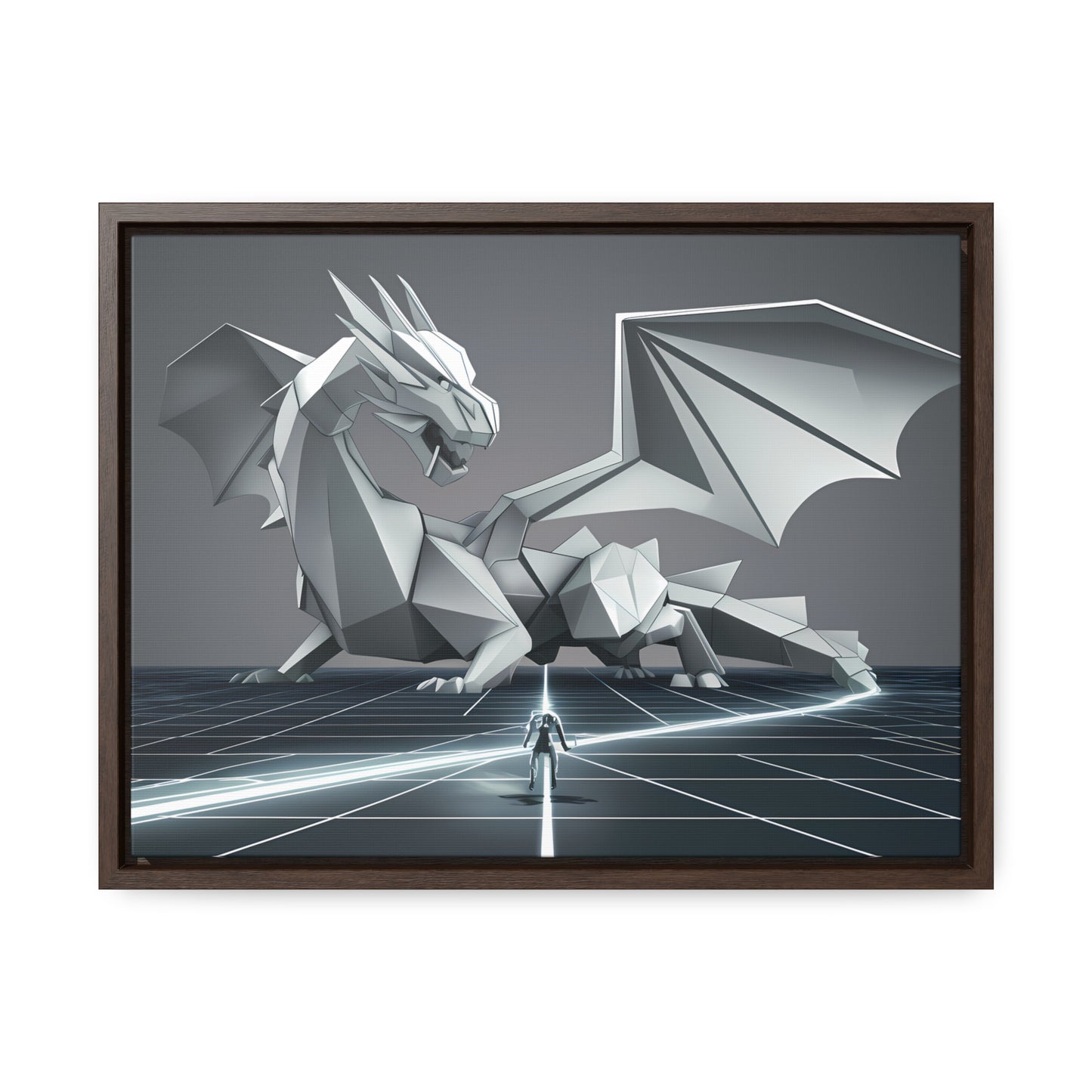 Confrontation in the Digital Realm - Gallery Canvas Wraps, Horizontal Frame