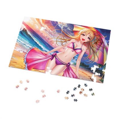 Sunset Bliss at the Beach - Jigsaw Puzzle (30, 110, 252, 500,1000-Piece)