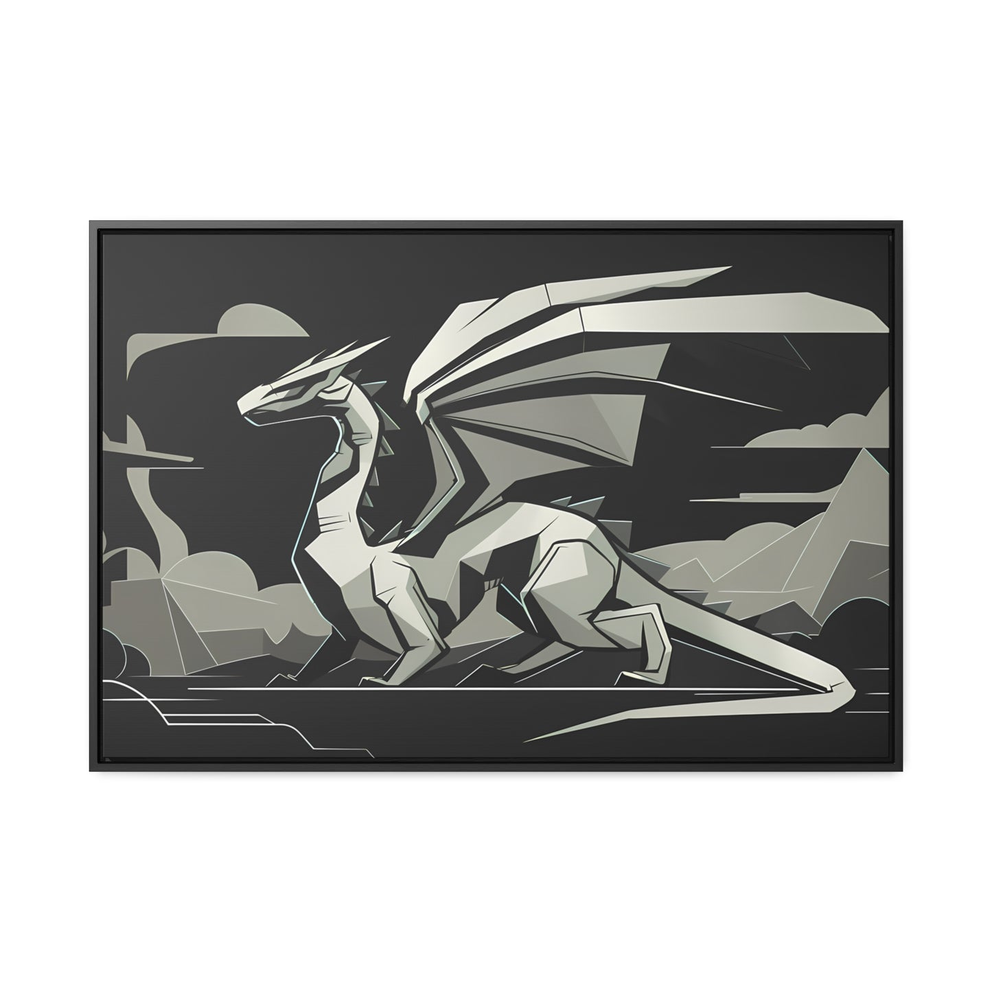 Shadow of the Silver Dragon - Gallery Canvas Wraps, Horizontal Frame