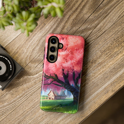 Idyllic Cherry Blossom and a Hut - Smartphone Tough Cases