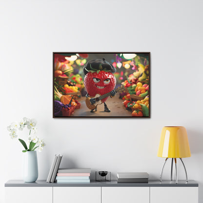 Strawberry Serenade in the Market - Gallery Canvas Wraps, Horizontal Frame