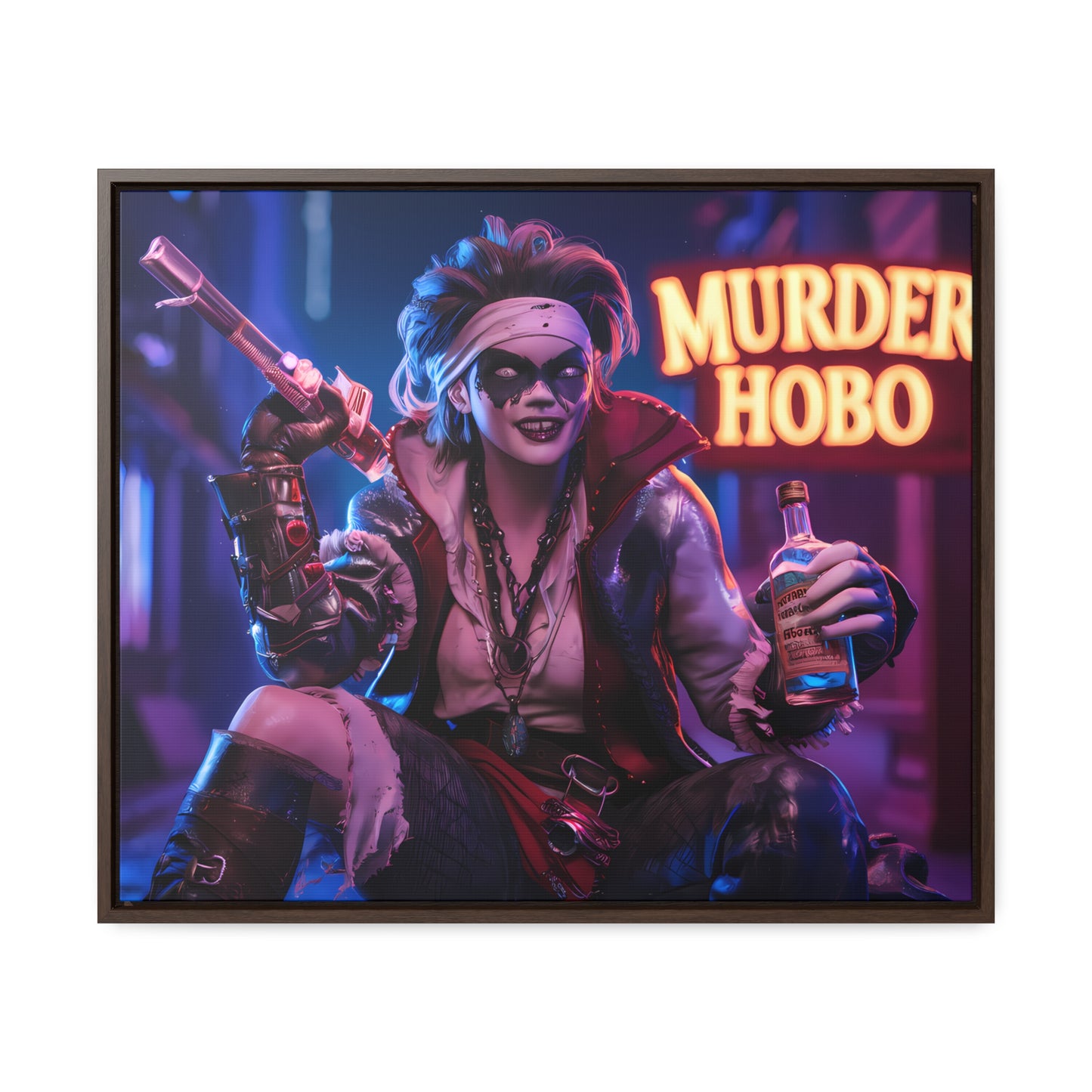 Neon Anarchy - Gallery Canvas Wraps, Horizontal Frame