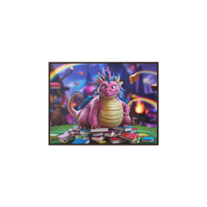 "Guardian of the Magical Library" - Gallery Canvas Wraps, Horizontal Frame