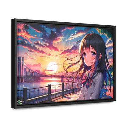 Sunset Reflections: A Silent Promise - Gallery Canvas Wraps, Horizontal Frame