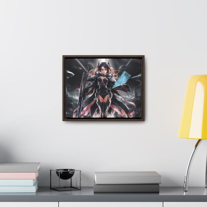 The Sentinel of Neon Skies - Gallery Canvas Wraps, Horizontal Frame