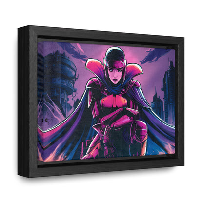 Guardian of the Neon Empire - Gallery Canvas Wraps, Horizontal Frame