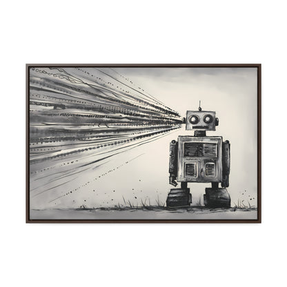 Echoes of the Machine Mind - Gallery Canvas Wraps, Horizontal Frame