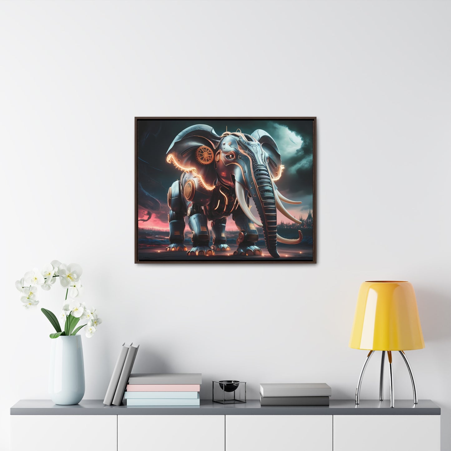 "Clockwork Titan" - Gallery Canvas Wraps, Horizontal Frame