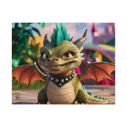 "Punk Dragon's Mischievous Smile" - Jigsaw Puzzle (30, 110, 252, 500,1000-Piece)