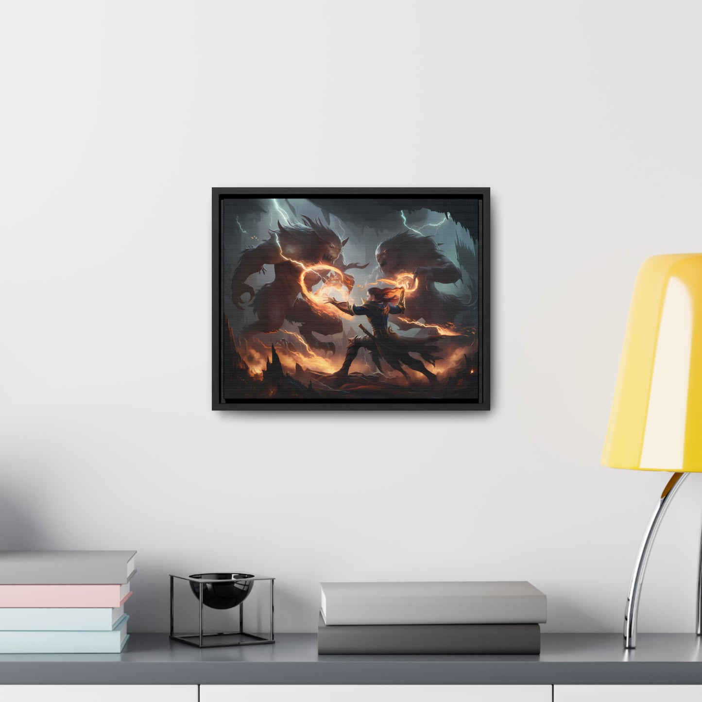 Duel of Thunder and Flame - Gallery Canvas Wraps, Horizontal Frame