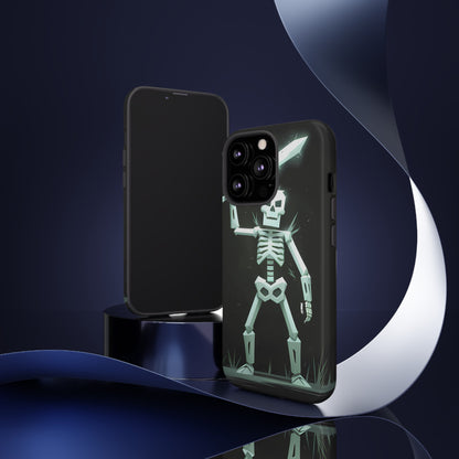 Geometric Skeleton Swordsman - Smartphone Tough Cases