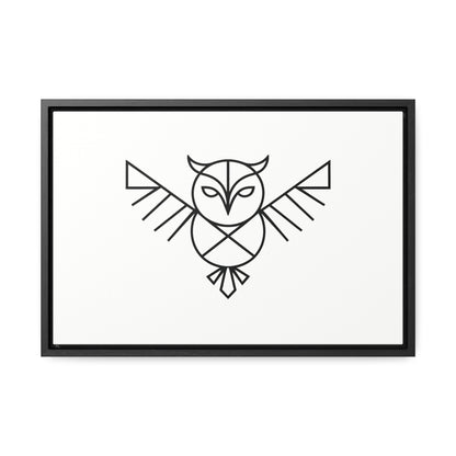 Geometric Owl Symbol - Gallery Canvas Wraps, Horizontal Frame