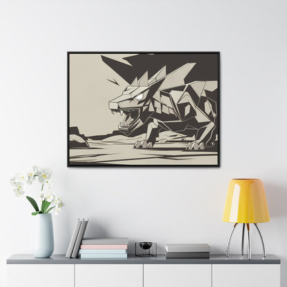 Raging Stone Guardian - Gallery Canvas Wraps, Horizontal Frame