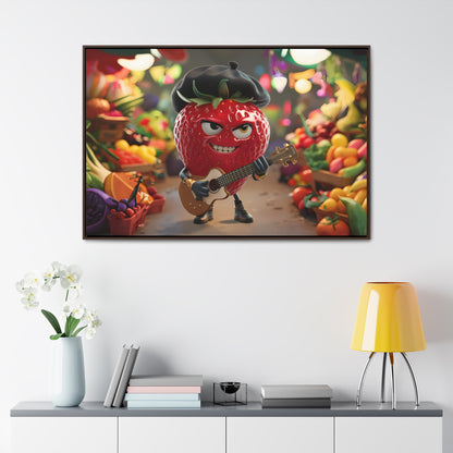 Strawberry Serenade in the Market - Gallery Canvas Wraps, Horizontal Frame