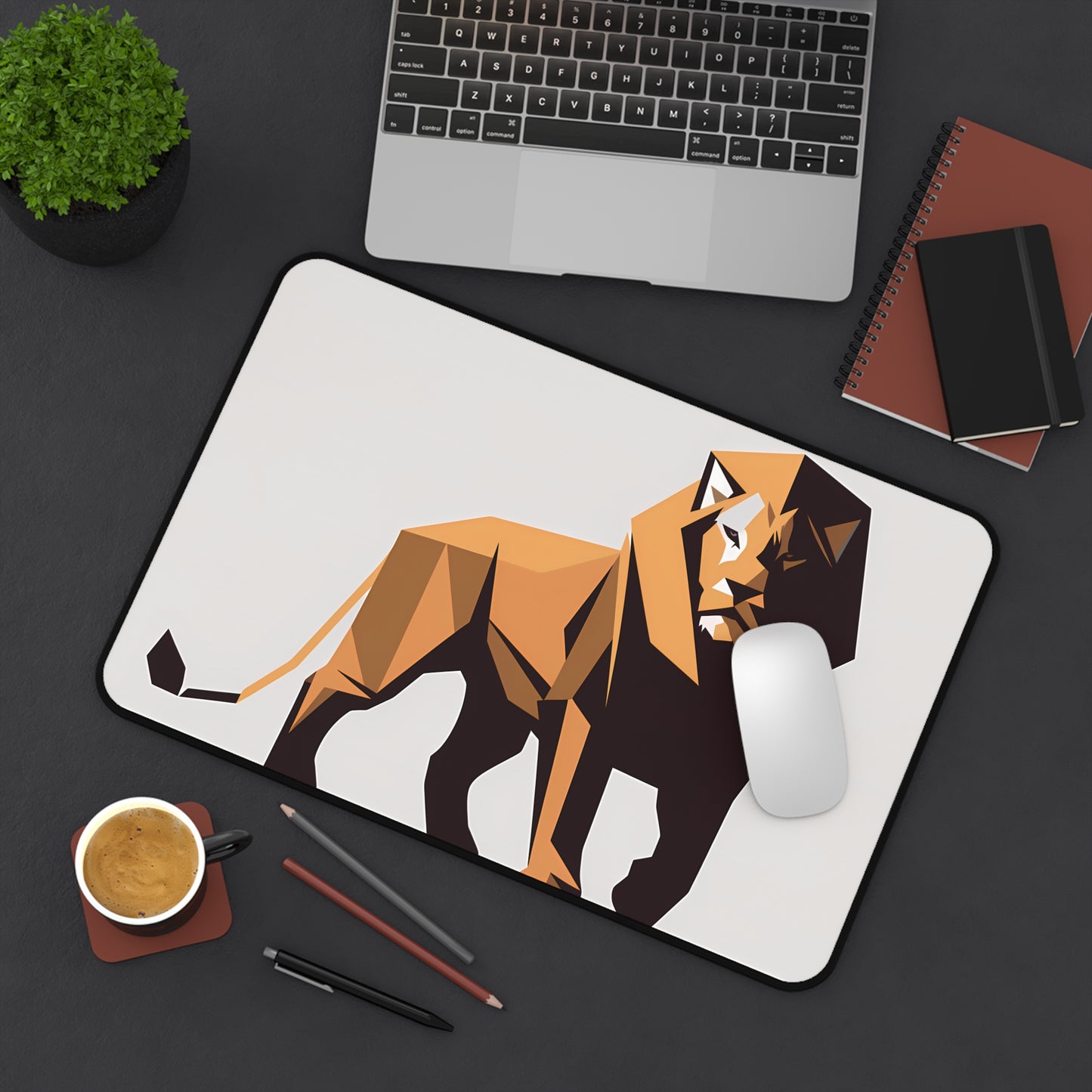 Geometric Lion - Desk Mat