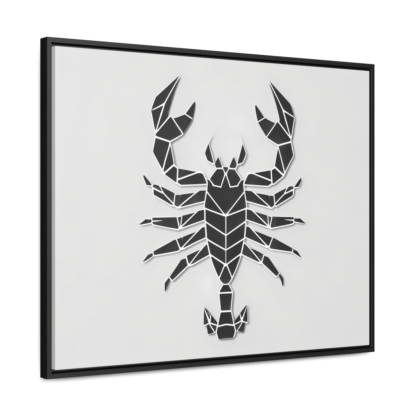 Geometric Scorpion Icon - Gallery Canvas Wraps, Horizontal Frame