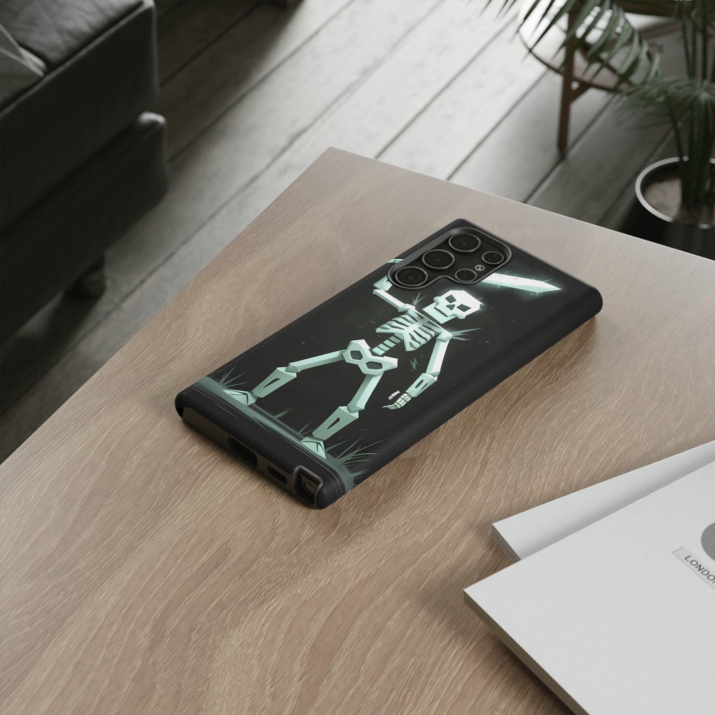 Geometric Skeleton Swordsman - Smartphone Tough Cases