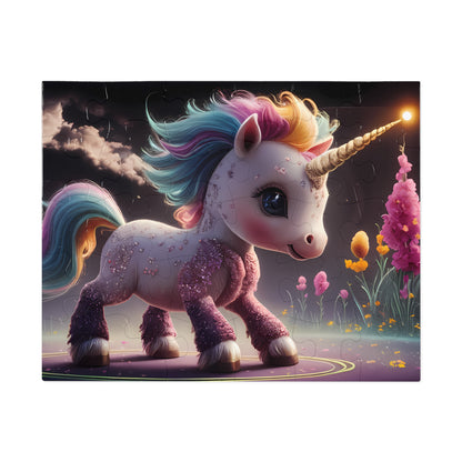 Enchanted Rainbow Unicorn in a Magical Garden - Jigsaw Puzzle (30, 110, 252, 500,1000-Piece)