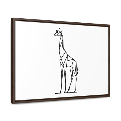 Geometric Giraffe Silhouette - Gallery Canvas Wraps, Horizontal Frame