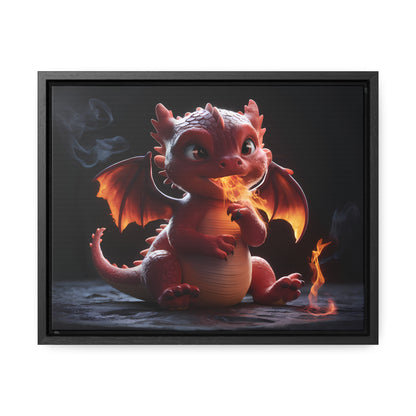 "Baby Dragon's First Flame" - Gallery Canvas Wraps, Horizontal Frame