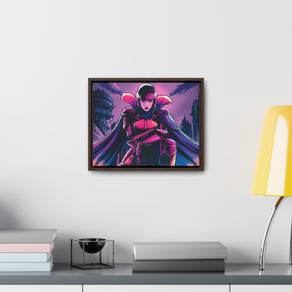 Guardian of the Neon Empire - Gallery Canvas Wraps, Horizontal Frame