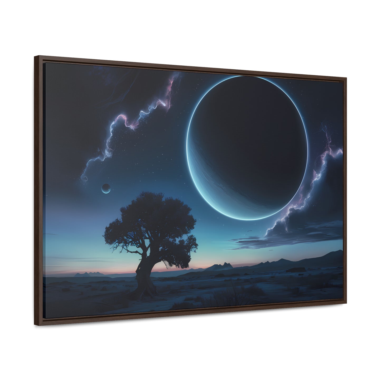 Eclipse of the Silent Horizon - Gallery Canvas Wraps, Horizontal Frame