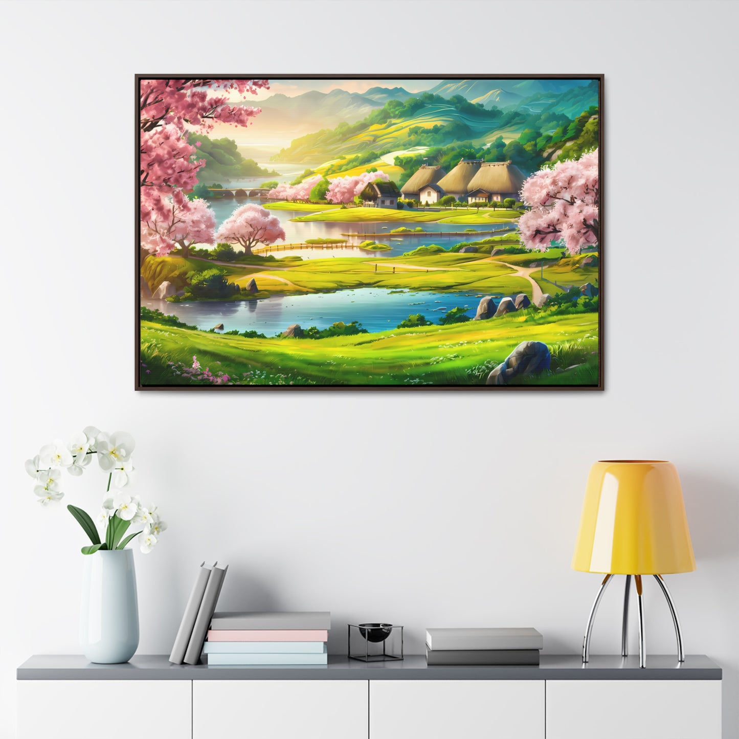 Serenity in Spring Meadows - Gallery Canvas Wraps, Horizontal Frame