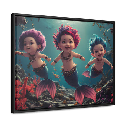 Aquatic Mischief - Gallery Canvas Wraps, Horizontal Frame