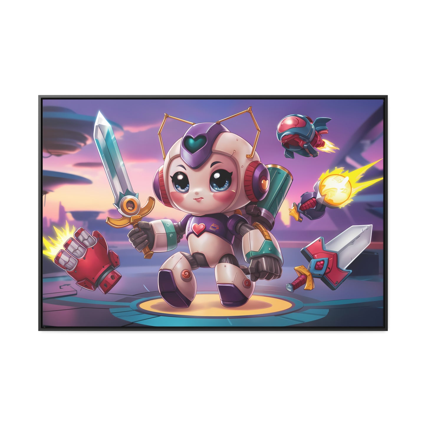 Battle Bot Hero - Gallery Canvas Wraps, Horizontal Frame