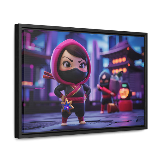 "Midnight Ninja Adventure" - Gallery Canvas Wraps, Horizontal Frame