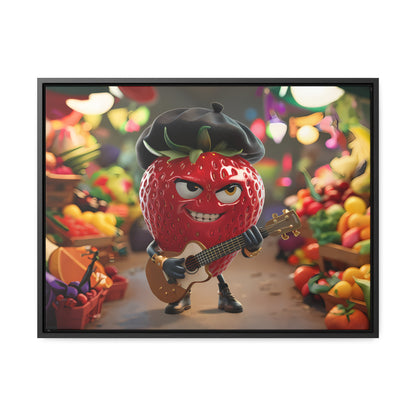 Strawberry Serenade in the Market - Gallery Canvas Wraps, Horizontal Frame