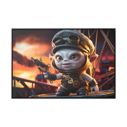 Steampunk Goblin Commander at Dusk - Gallery Canvas Wraps, Horizontal Frame