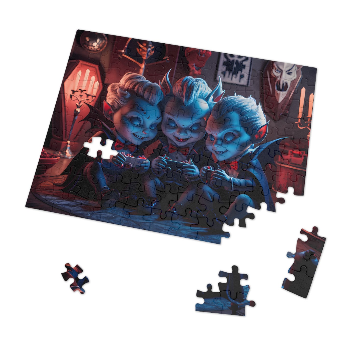 Little Vampires' Game Night - Jigsaw Puzzle (30, 110, 252, 500,1000-Piece)