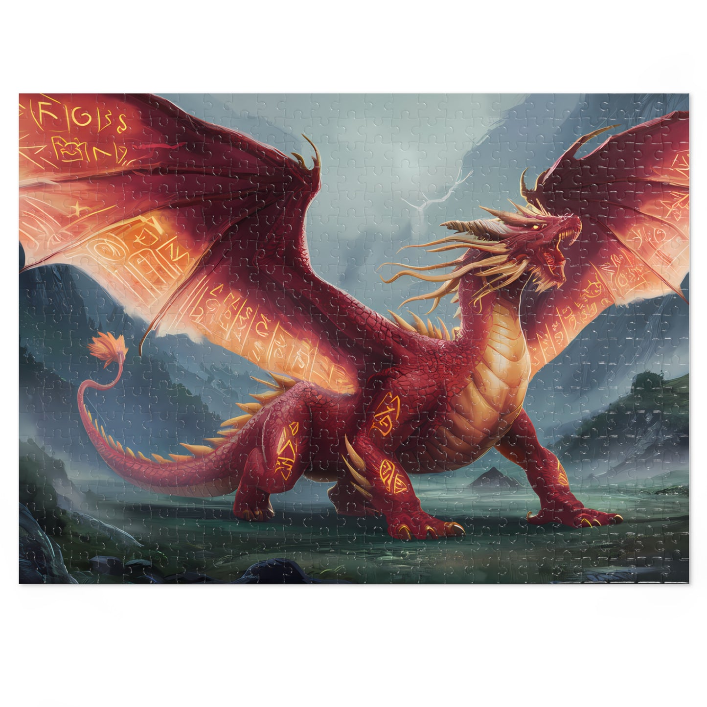 The Inferno Guardian's Roar - Jigsaw Puzzle (30, 110, 252, 500,1000-Piece)