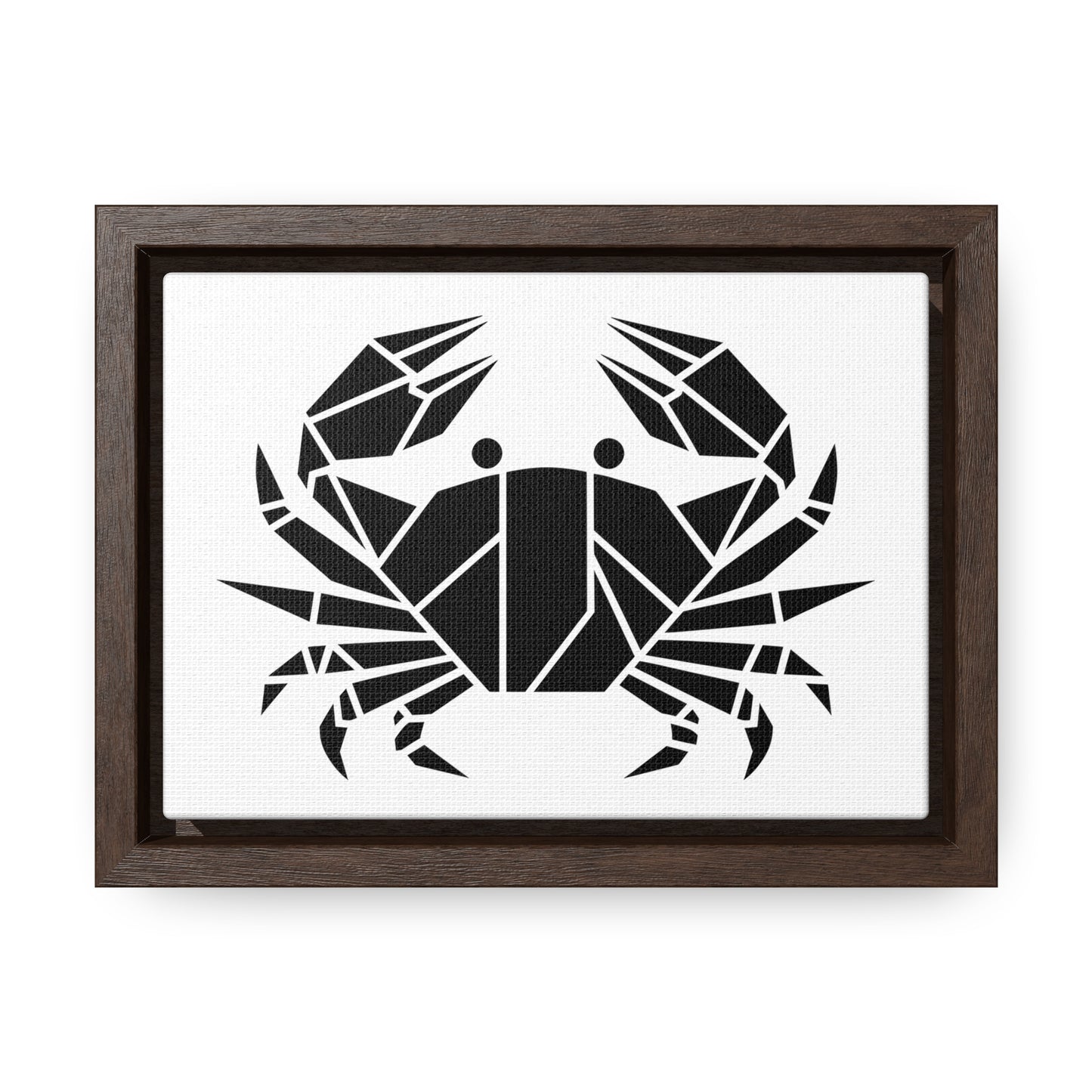 Geometric Crab Design - Gallery Canvas Wraps, Horizontal Frame