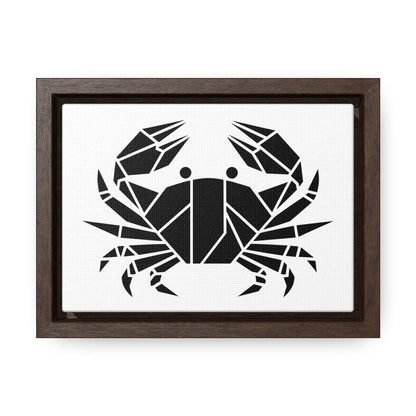 Geometric Crab Design - Gallery Canvas Wraps, Horizontal Frame