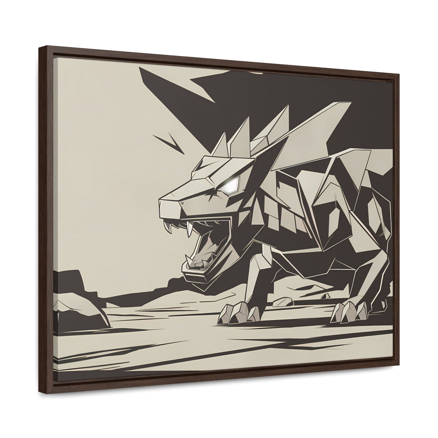 Raging Stone Guardian - Gallery Canvas Wraps, Horizontal Frame