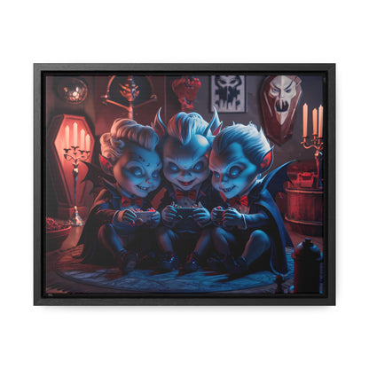 "Night of the Gaming Vampires" - Gallery Canvas Wraps, Horizontal Frame