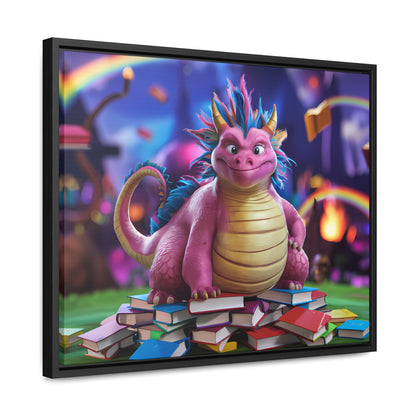 "Guardian of the Magical Library" - Gallery Canvas Wraps, Horizontal Frame