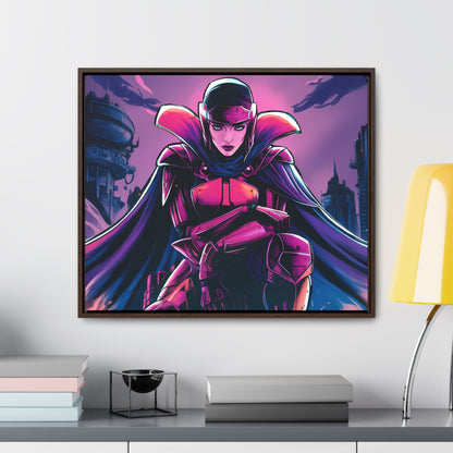 Guardian of the Neon Empire - Gallery Canvas Wraps, Horizontal Frame