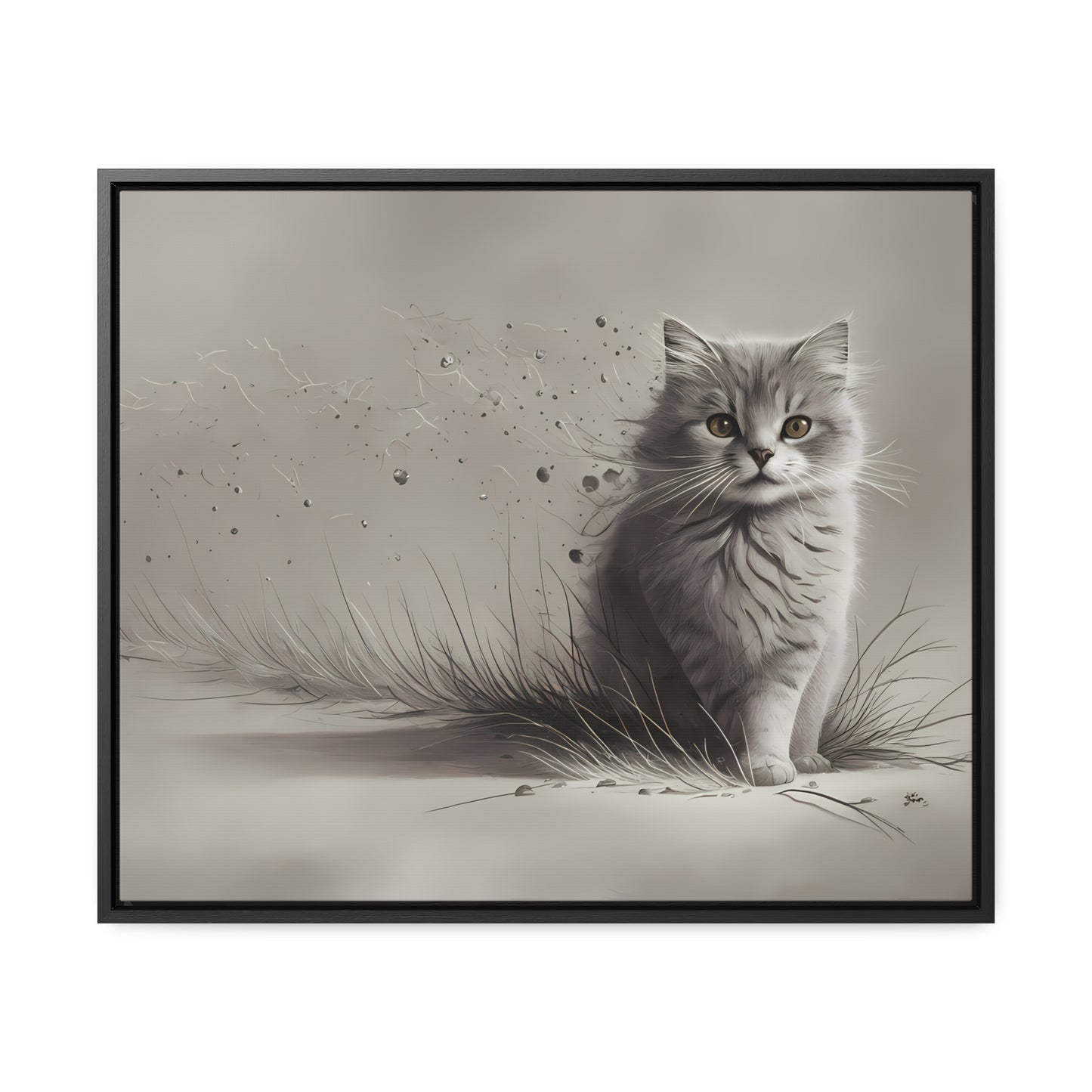 Whiskers in the Wind - Gallery Canvas Wraps, Horizontal Frame