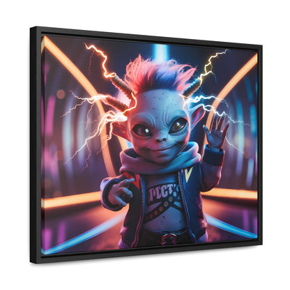 "Neon Spark" - Gallery Canvas Wraps, Horizontal Frame