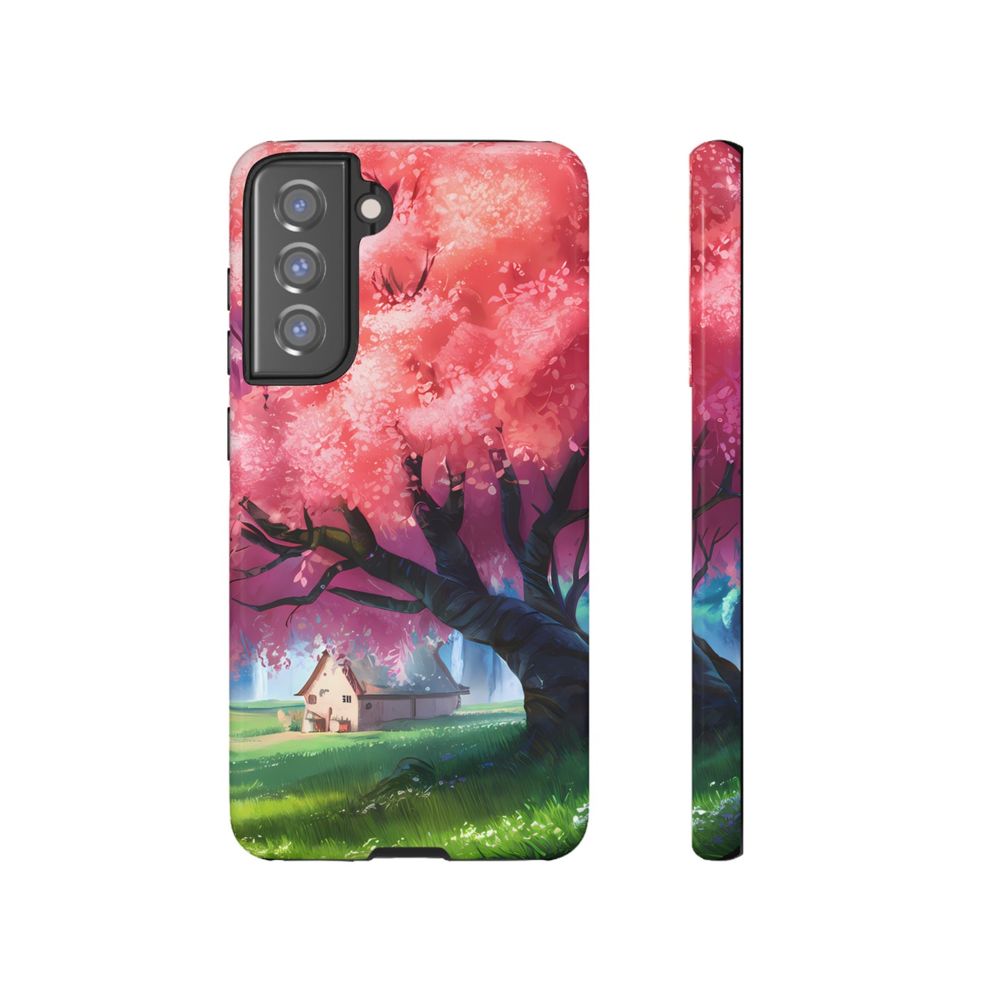 Idyllic Cherry Blossom and a Hut - Smartphone Tough Cases