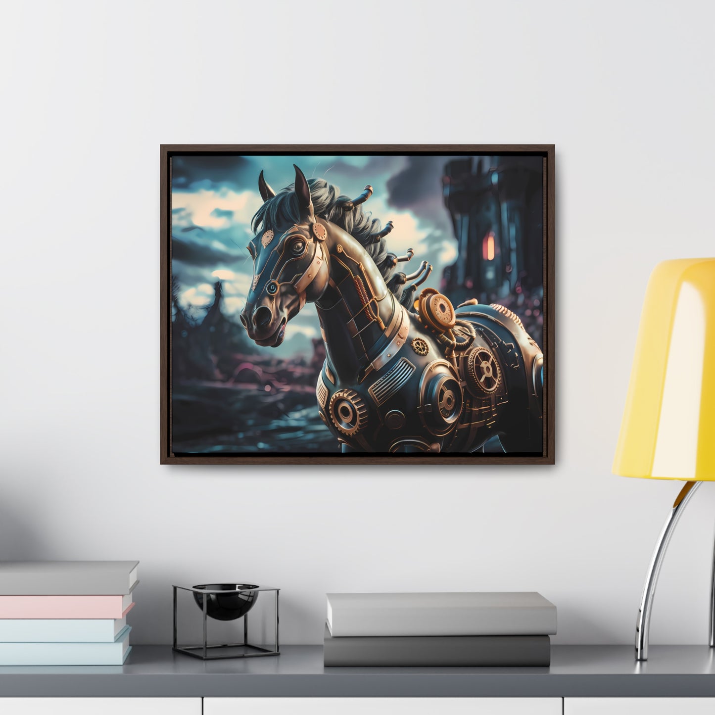 The Mechanical Steed of Dystopia - Gallery Canvas Wraps, Horizontal Frame