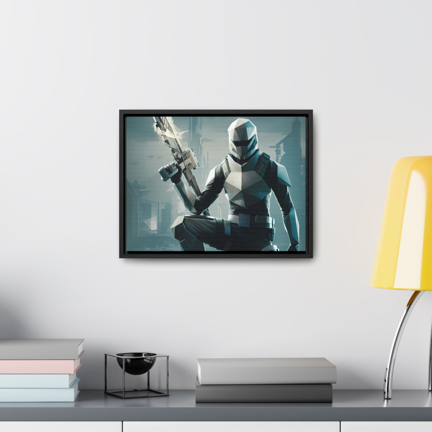 Guardian of the Futuristic Citadel - Gallery Canvas Wraps, Horizontal Frame