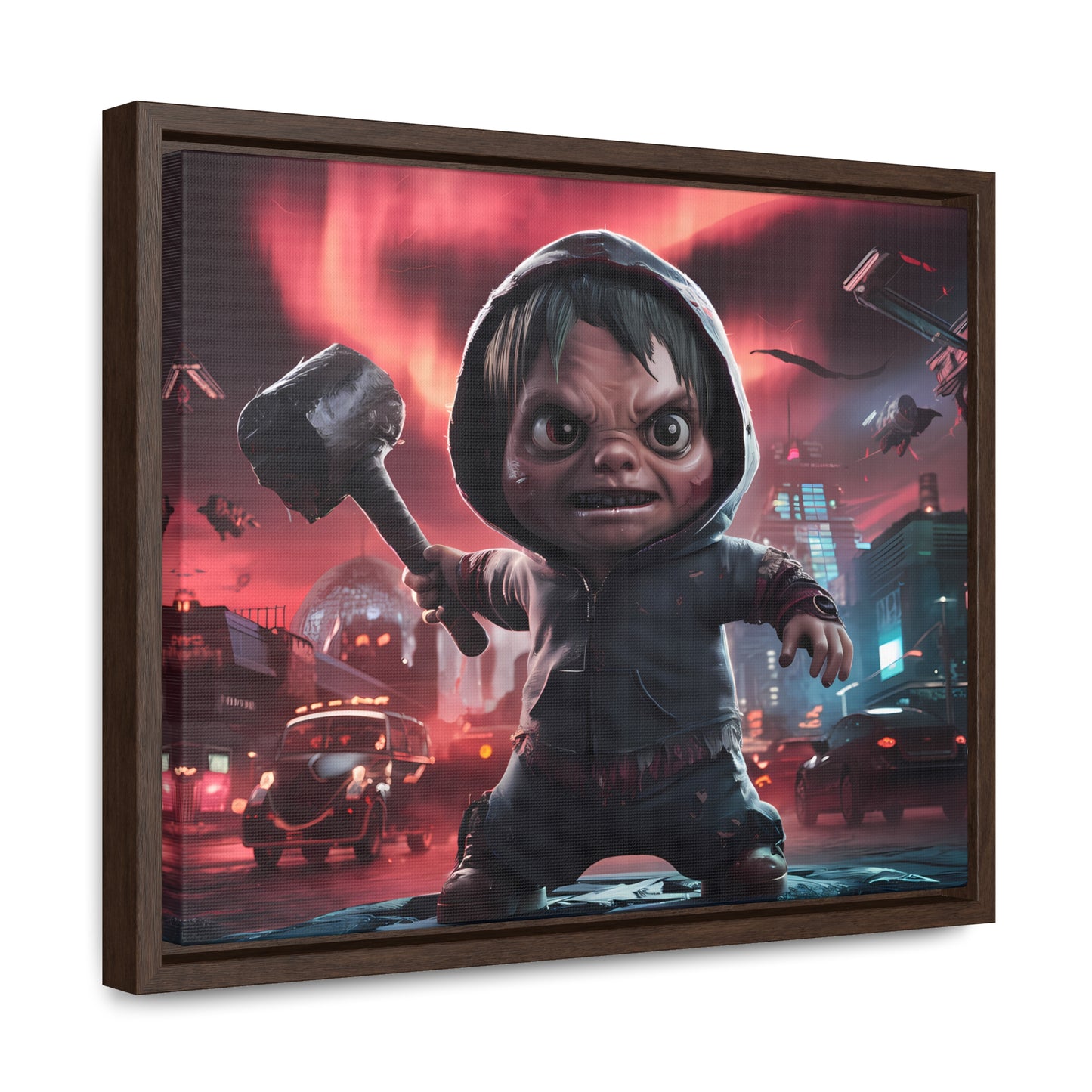 "Revenge of the Tiny Titan" - Gallery Canvas Wraps, Horizontal Frame