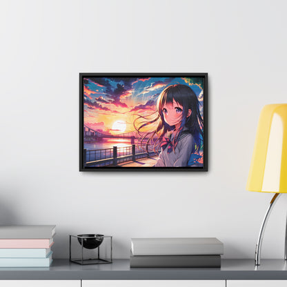 Sunset Reflections: A Silent Promise - Gallery Canvas Wraps, Horizontal Frame