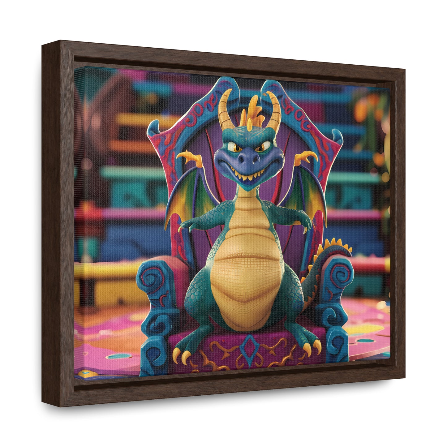 Dragon King on His Throne - Gallery Canvas Wraps, Horizontal Frame